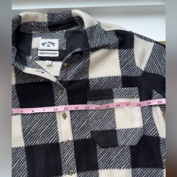 Billabong Women’s Fleece Long Sleeve Lumberjack Flannel Shirt Size Large - Picture 5 of 7